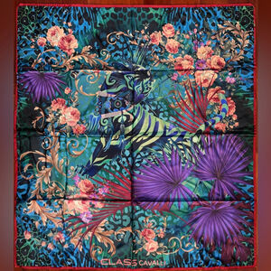 Roberto Cavalli Multicolor Silk Scarf animal jungle